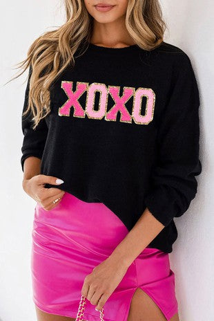 XOXO Glitter Sweater