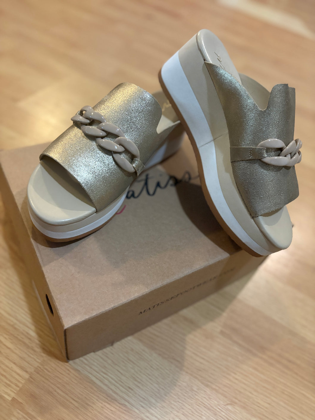 Dressy Gold Frost Sandal