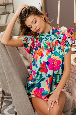 Spring Garden Silk Top