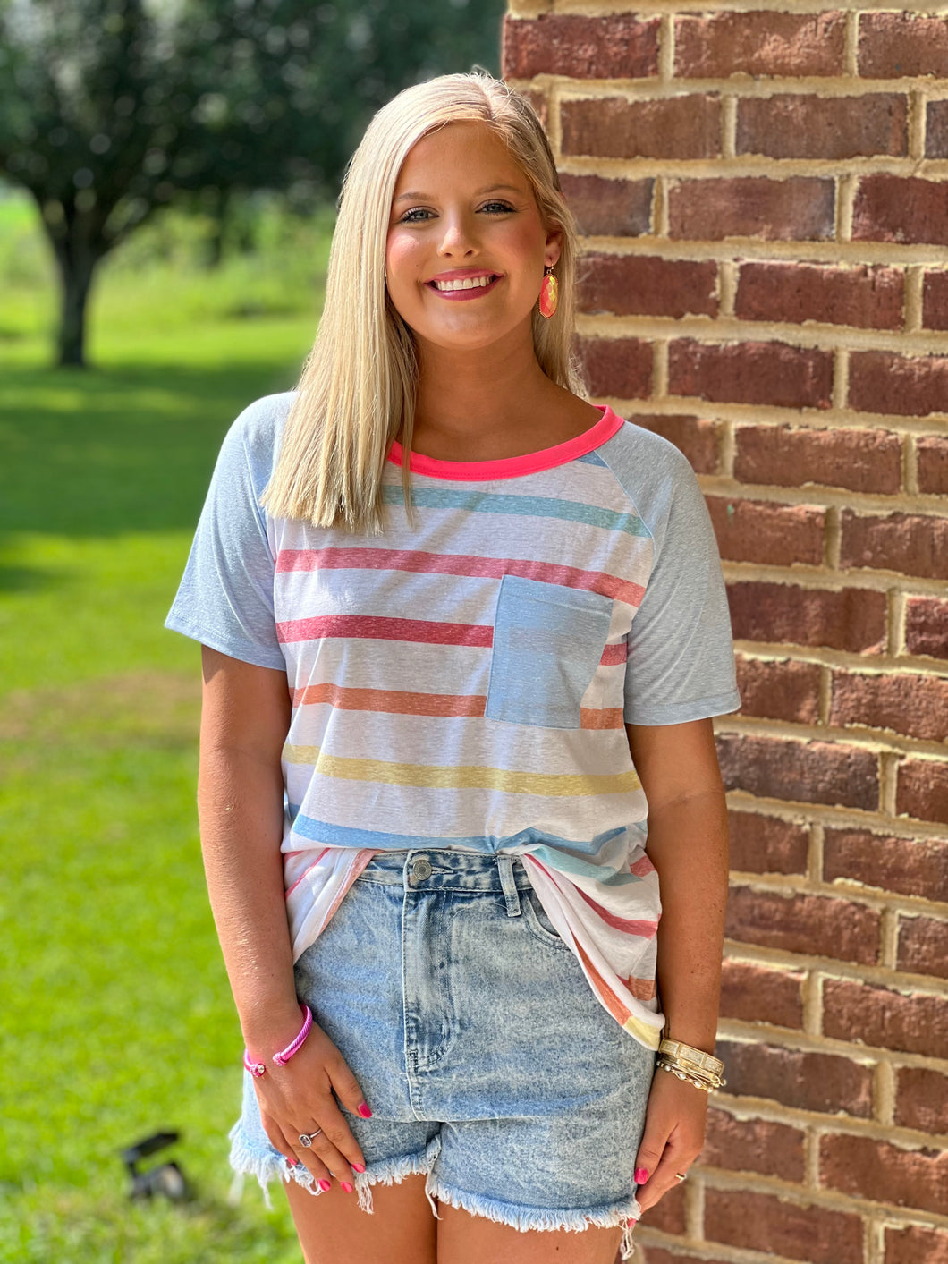 Neon Striped Tee