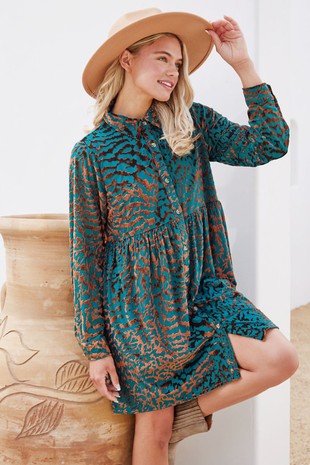 Velvet Burnout Dress