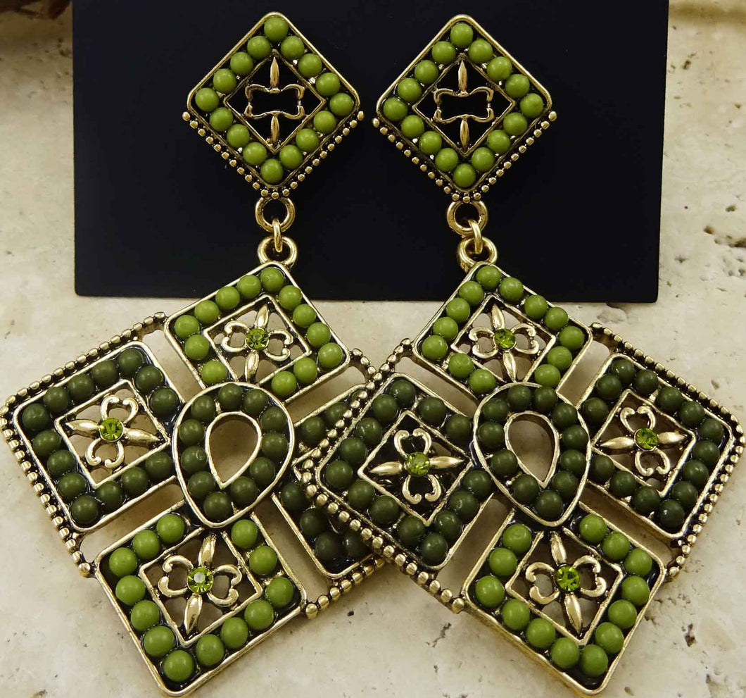 Vintage Seed Bead Earrings