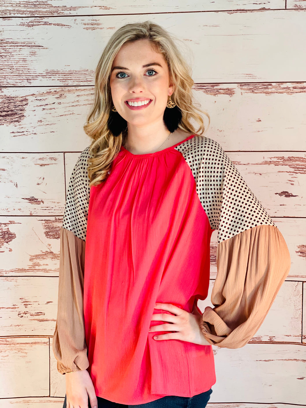 Miss Me GeoPrint Blouse