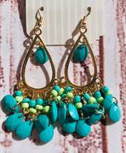 Load image into Gallery viewer, Beaded Dangle Chandelier Earrings
