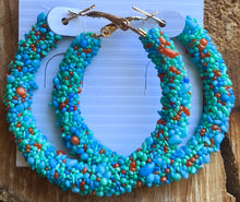 Load image into Gallery viewer, Beaded Hoop Earrings
