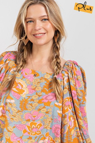 Floral Shakespeare Top Plus