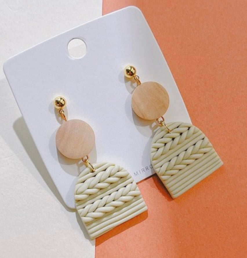 Wood Circle Sweater Weather Earrings