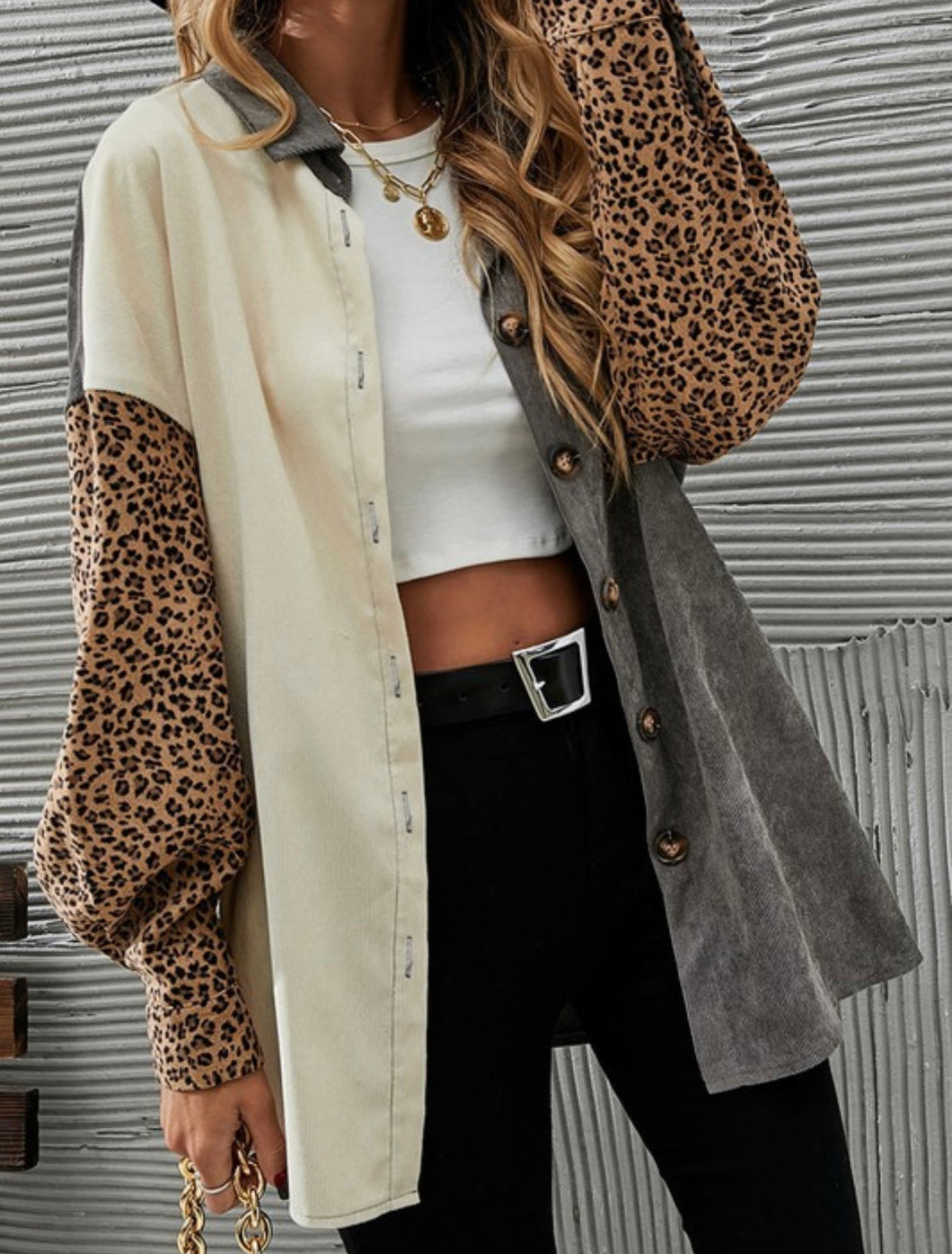Two-tone Leopard Shacket