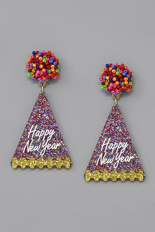 Happy New Year Earrings