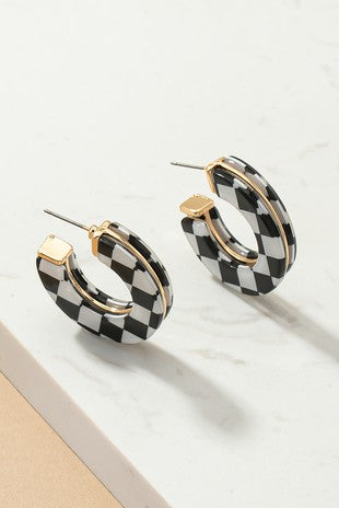 Checkered Earrings