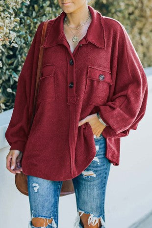 Red Button Shacket